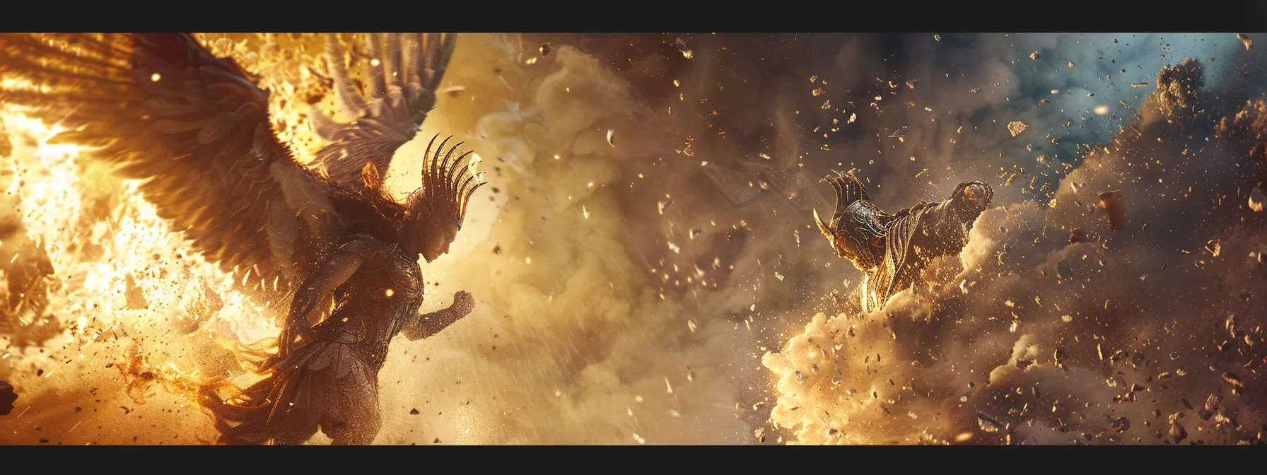 a mythical battle between gods and heroes unfolds in a dramatic clash of titans.