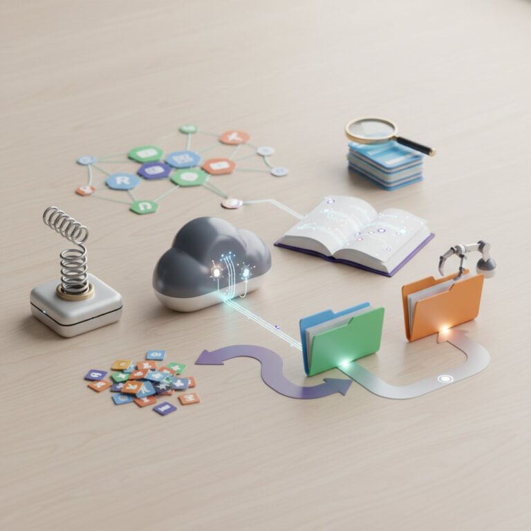 AI bookmark manager application organizing digital links and web resources for tech productivity