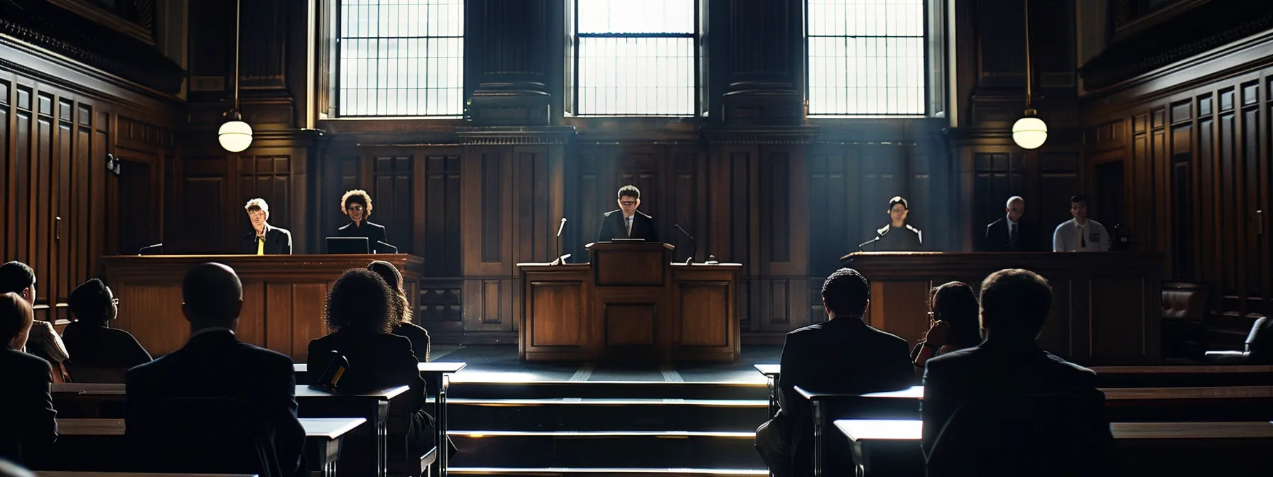 a dramatic courtroom scene showcasing the power of estoppel in shaping contract law principles.