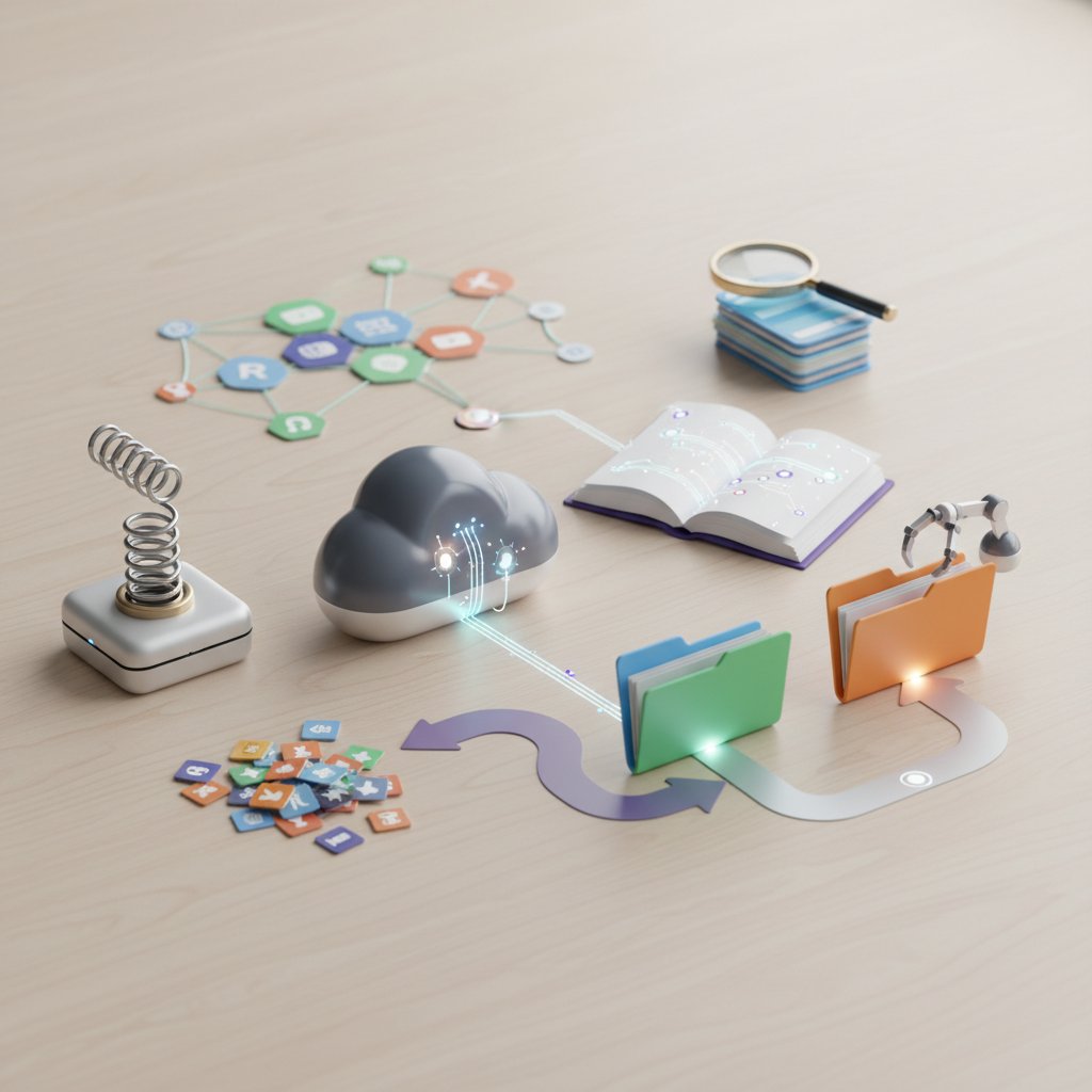 AI bookmark manager application organizing digital links and web resources for tech productivity
