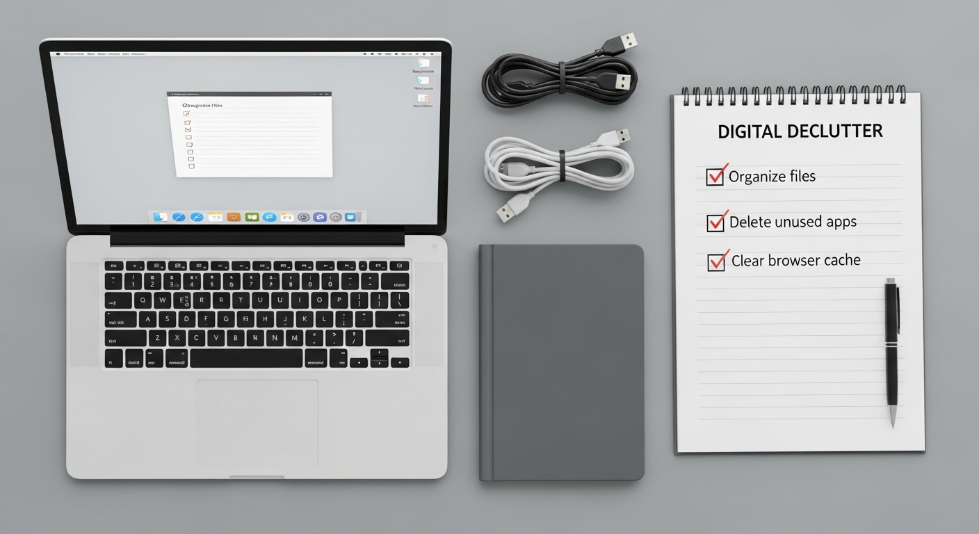 digital declutter guide for productivity