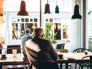 a man sitting at a table
