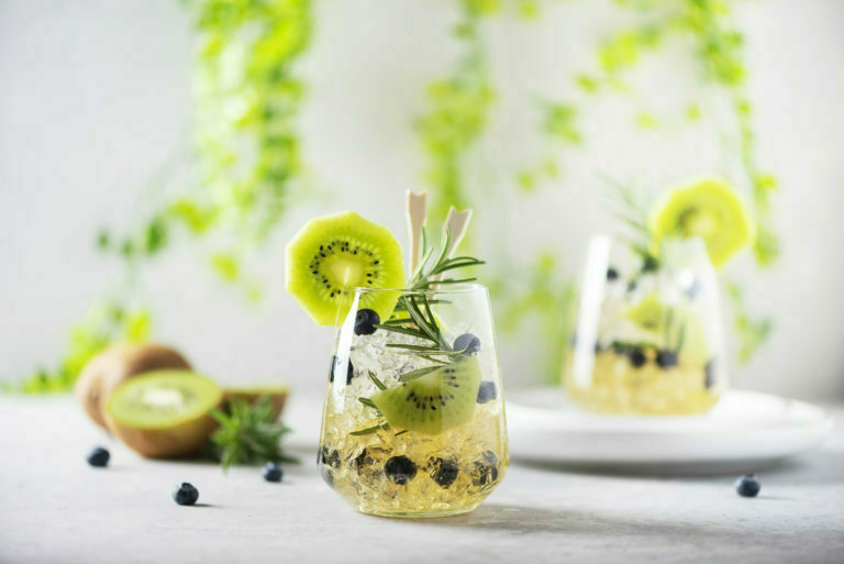 Summer cocktail with kiwi