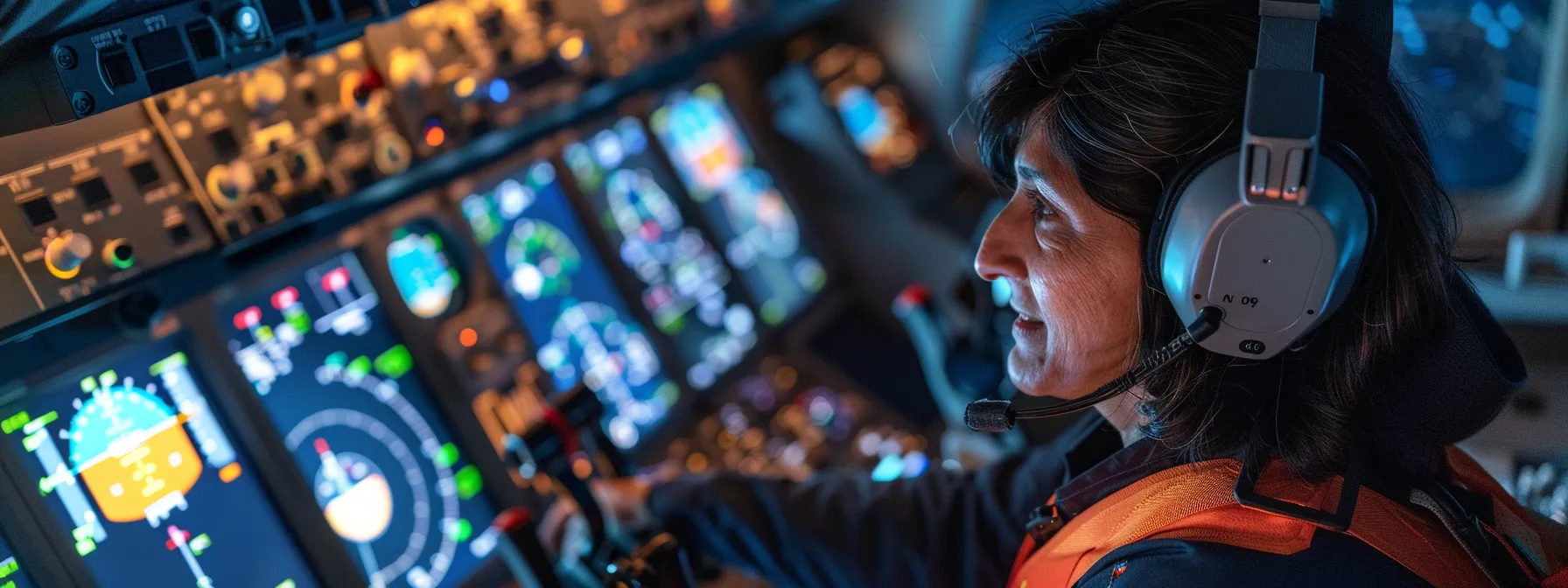 sunita williams in the cockpit of the boeing starliner, troubleshooting a helium leak.