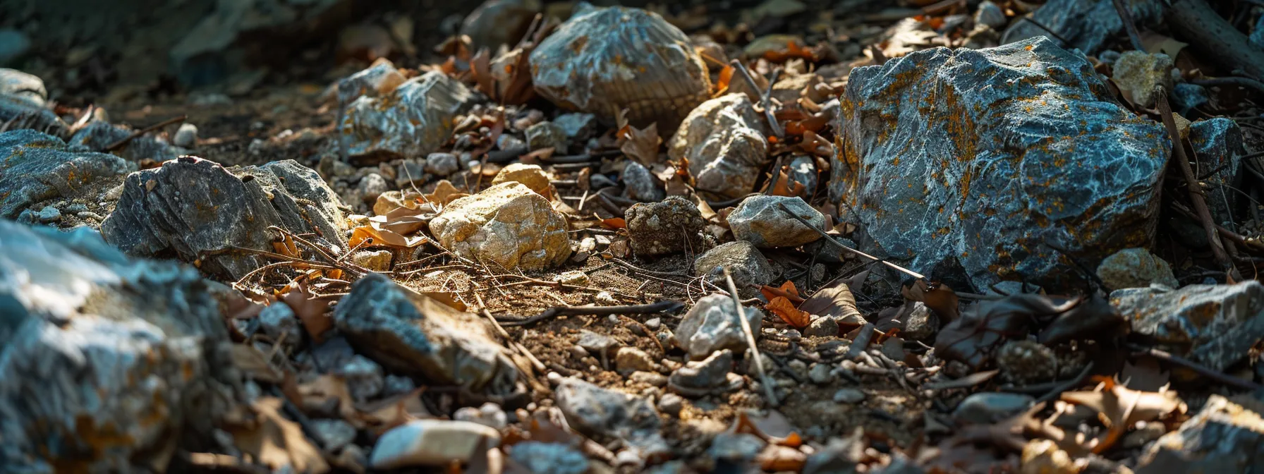 clearing rocks and sticks from the ground for anchor installation.