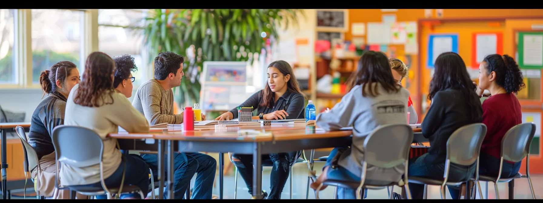 a group of educators leading a solar energy workshop in a community center.