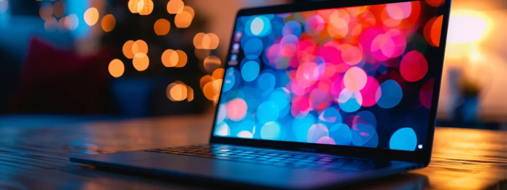 a laptop screen displaying a whimsical, colourful pop-up notification for a privacy policy update.