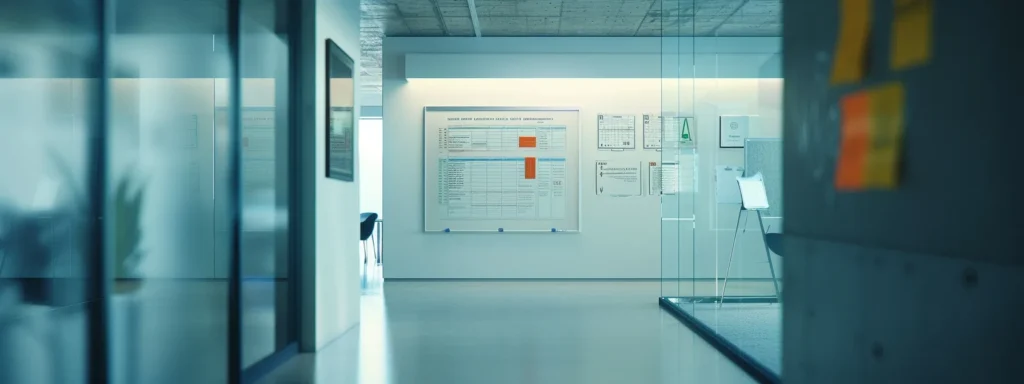 a checklist of precise entry and exit criteria displayed prominently on a whiteboard in a testing environment.
