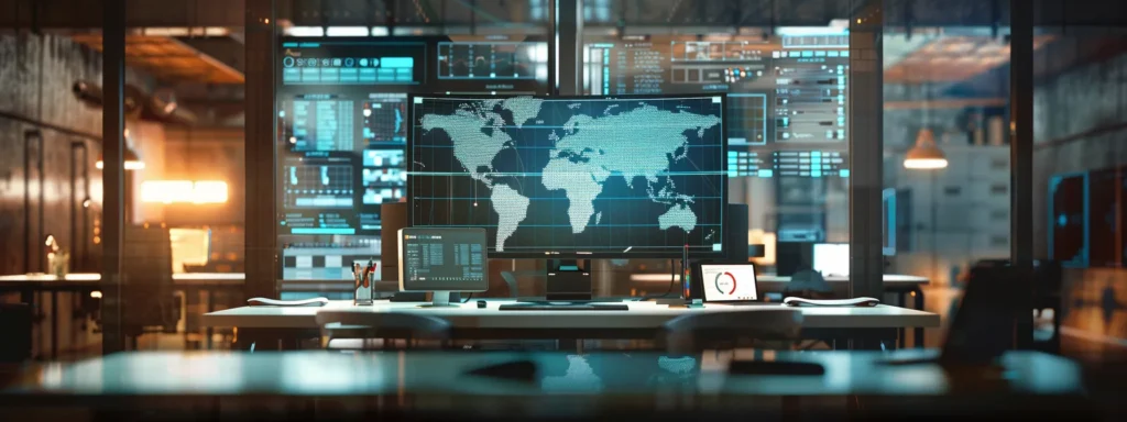 a visually compelling digital workspace features a sleek user interface with a well-organized website hierarchy displayed on a vibrant screen, symbolizing the essence of effective seo best practices and business growth.