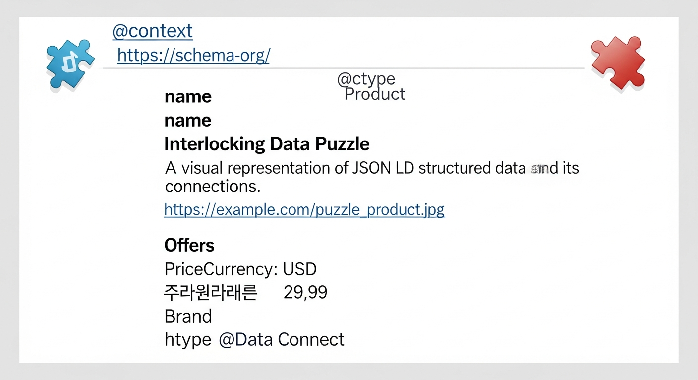 Infographic demonstrating how structured data and schema markup enhance SERP visibility and entity understanding.