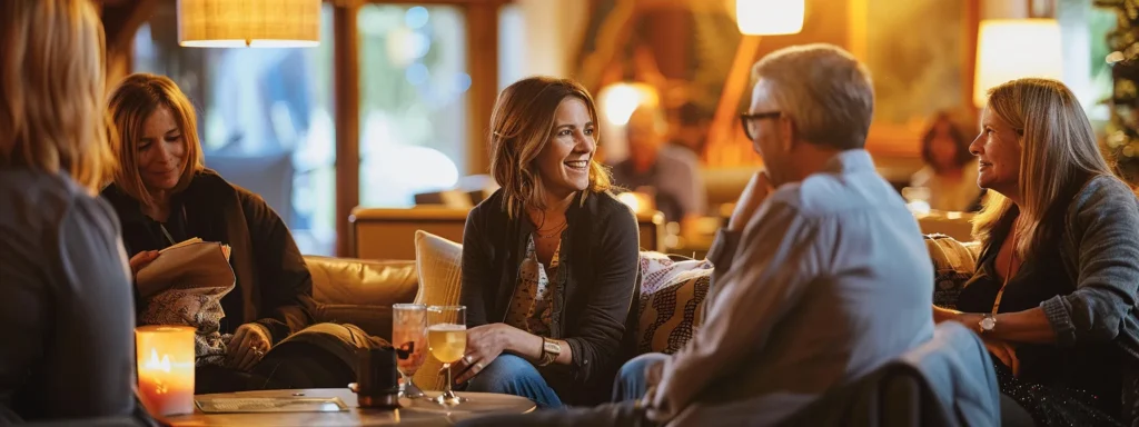 business professionals engaged in a lively discussion at a prosser rv community event.